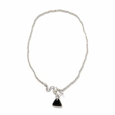 By Virgo Women's Silver / Black Onyxa Necklace In Multi