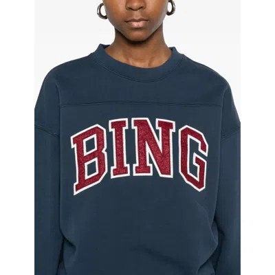 Anine Bing Sweatshirts Blue, Red In Blue