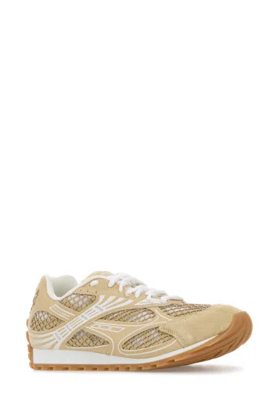 Bottega Veneta Orbit Sneakers Low Top Mesh Panels Rubber Sole In Neutral