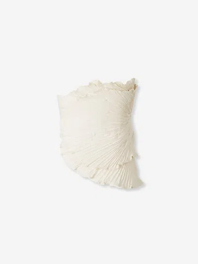 Andres Otalora Las Olas Sweetheart-neck Pleated Top In White