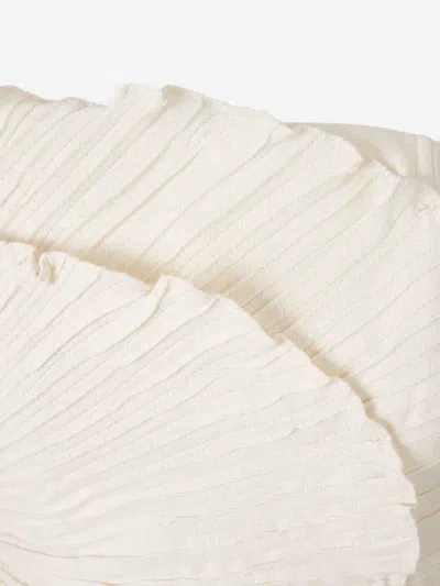 Andres Otalora Las Olas Sweetheart-neck Pleated Top In White