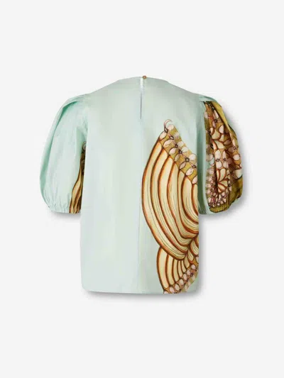 Ulla Johnson Ravena Puff Sleeve Cotton Top In Multi