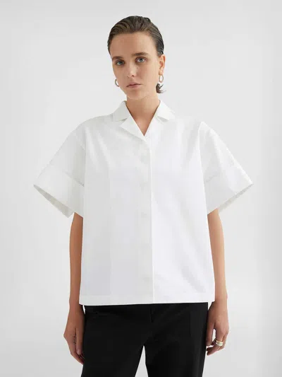 Jil Sander Short-sleeve Plain Shirt In White