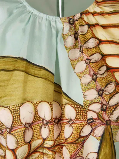 Ulla Johnson Ravena Puff Sleeve Cotton Top In Multi