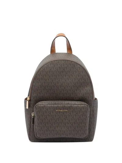 Michael Kors Backpack With Adjustable Straps And Front Zip Pocket In Gray