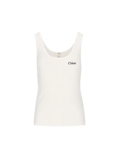 Chloé T-shirt And Polo Shirt In White