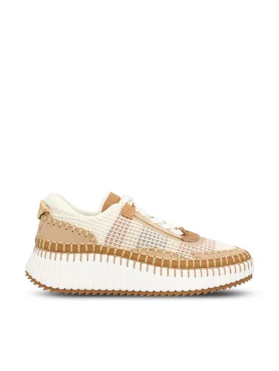 Chloé Nama Low-top Sneakers In Brown
