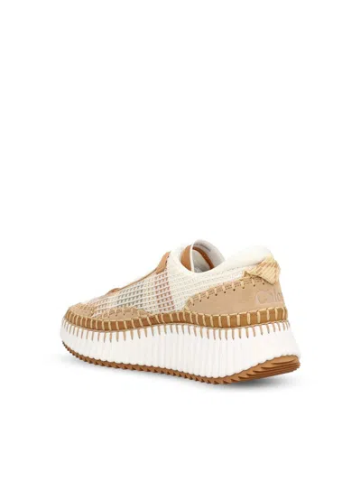 Chloé Nama Low-top Sneakers In Brown