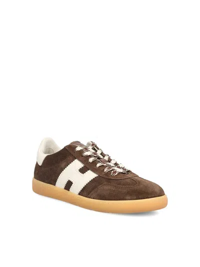 Hogan Cool Suede Sneakers In Brown