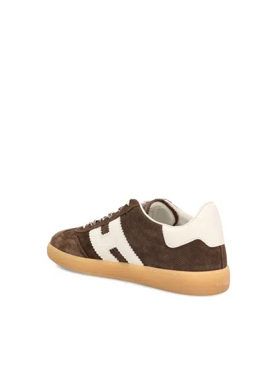 Hogan Cool Suede Sneakers In Brown
