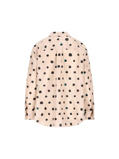 Fendi Pink Printed Silk Taffeta Shirt In Neutral