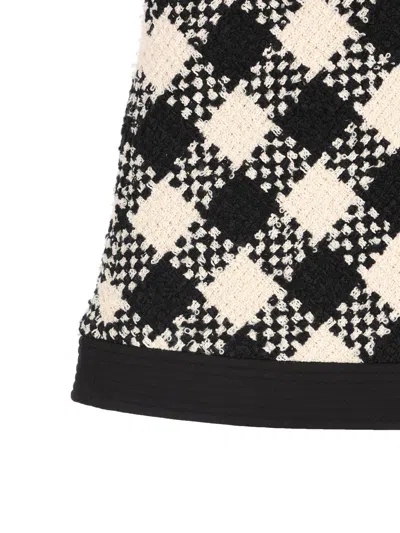 Valentino Cotton And Wool-blend Tweed Miniskirt In Black