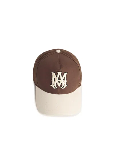 Amiri Ma Logo Embroidered Baseball Cap In Brown