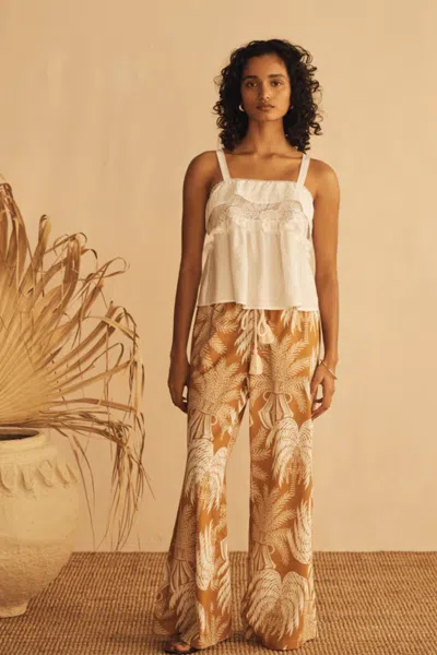 Aur Ocea Dalla Palma Gathered Wide Leg Pant In Multi