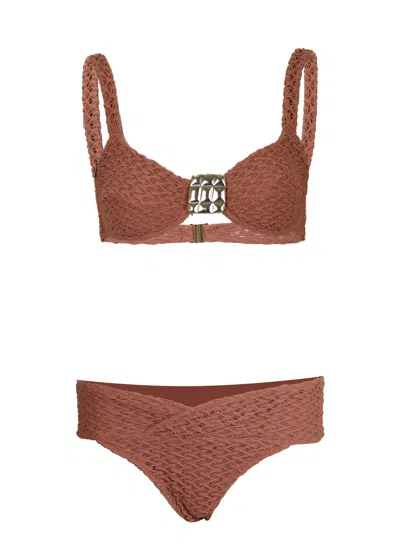 Gapaz Seychelles Nice Bikini Set In Brown