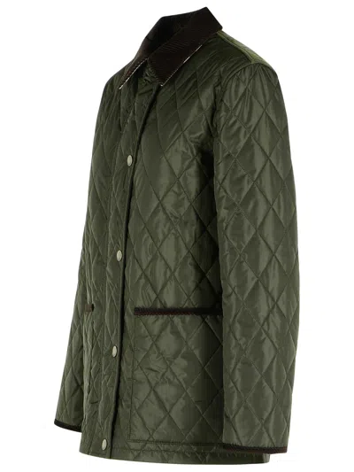 Burberry Quilted Belted Country Jacket In Green