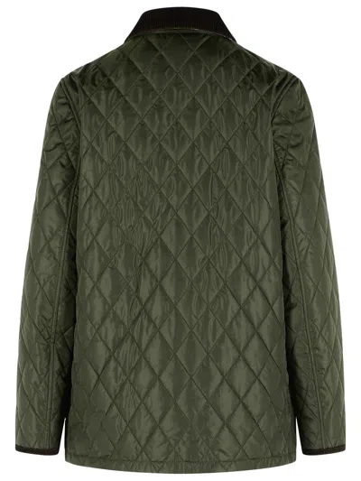 Burberry Quilted Belted Country Jacket In Green