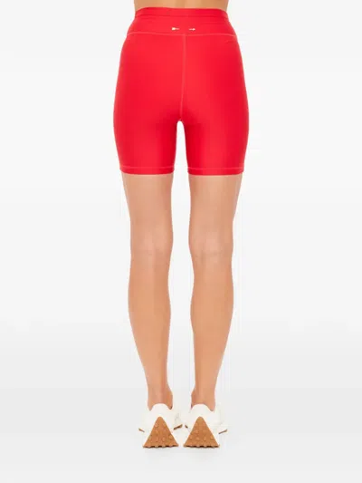 The Upside Oxford 5 In Striped Shorts In Red