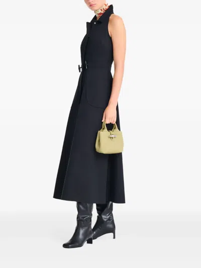 Longchamp Le Roseau Xs Grained-leather Top Handle Bag In Yellow