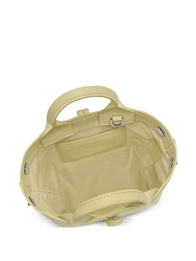 Longchamp Le Roseau Xs Grained-leather Top Handle Bag In Yellow