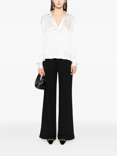 Tom Ford Satin Blouse In White
