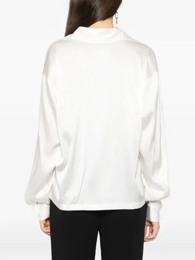 Tom Ford Satin Blouse In White