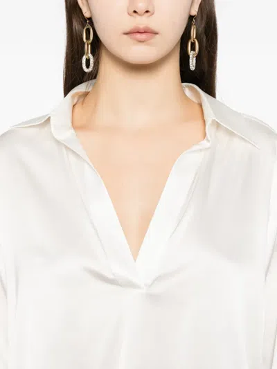 Tom Ford Satin Blouse In White