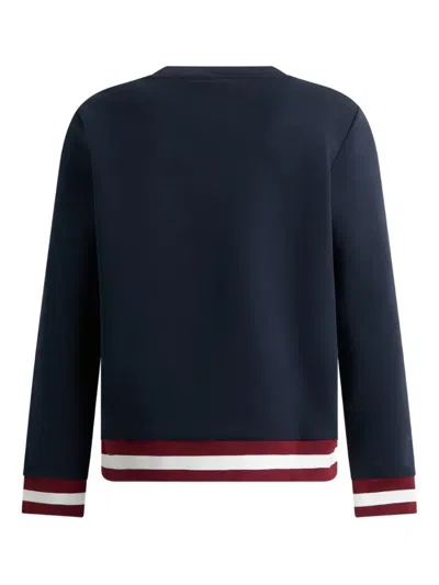 Bally Logo-print Crewneck Sweatshirt In Blue