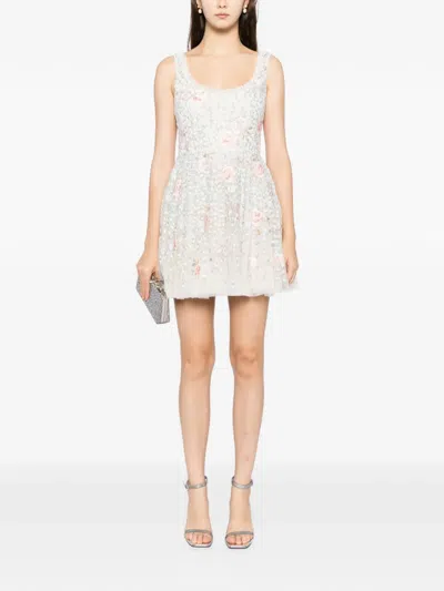 Needle & Thread Cressida Mini Dress In Neutral