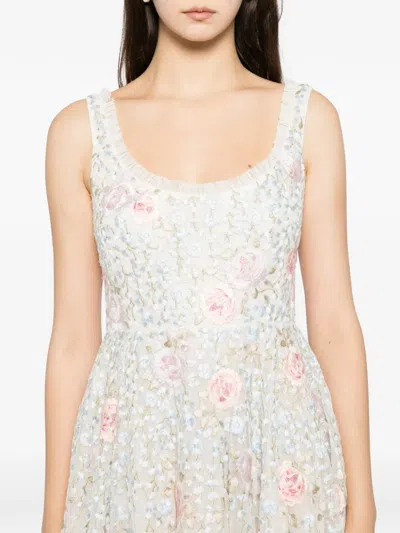 Needle & Thread Cressida Mini Dress In Neutral