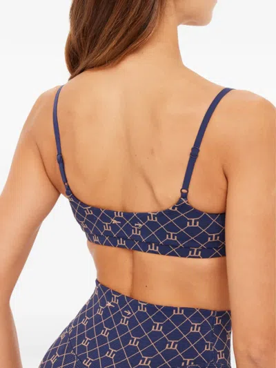 The Upside Ezra Ballet Patterned Bra In Blue