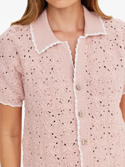 The Upside Anoki Crochet Shirt In Pink