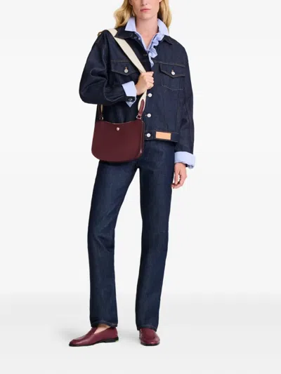 Longchamp Logo Crossbody Bag In Red