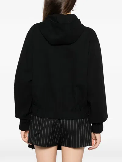 Helmut Lang Hooded Front Zip Jacket In Black