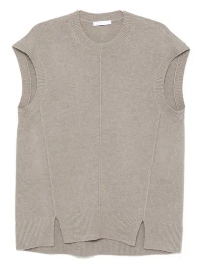 Helmut Lang Brushed Vest In Neutral