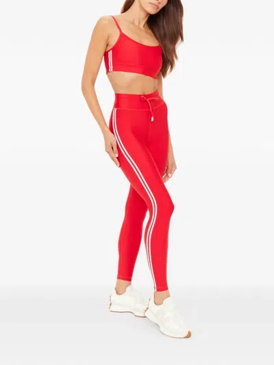 The Upside Oxford 25 In Drawstring Leggings In Red