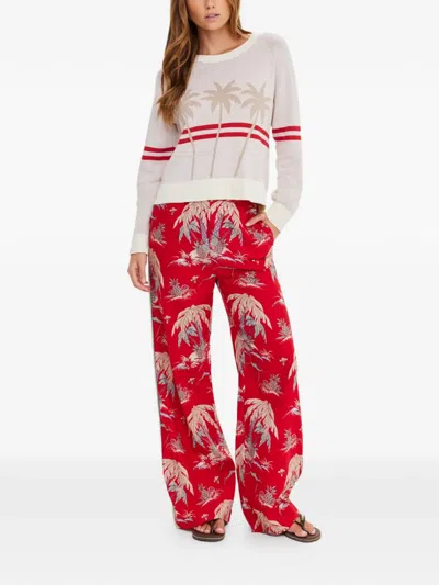 The Upside Palma Sierra Floral-print Palazzo Pants In Red