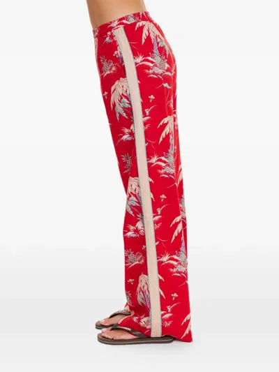 The Upside Palma Sierra Floral-print Palazzo Pants In Red