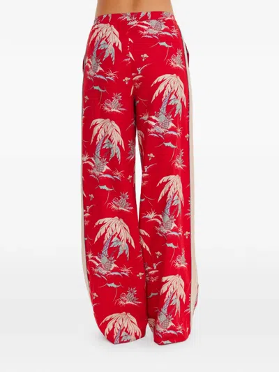 The Upside Palma Sierra Floral-print Palazzo Pants In Red