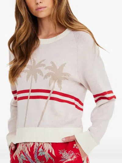 The Upside Palma Palm-tree Sweater In Neutral