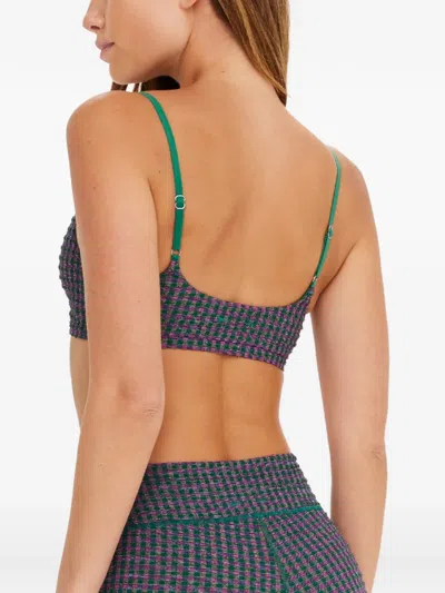 The Upside Aliki Ballet Check-pattern Bra In Multi