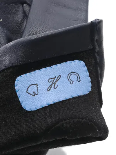 Pre-owned Hermes 2010s Stitched Gloves In Blue