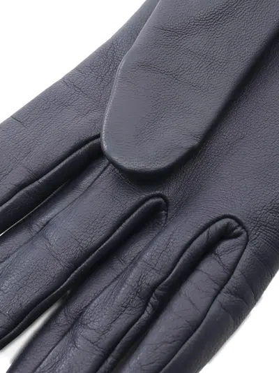 Pre-owned Hermes 2010s Stitched Gloves In Blue