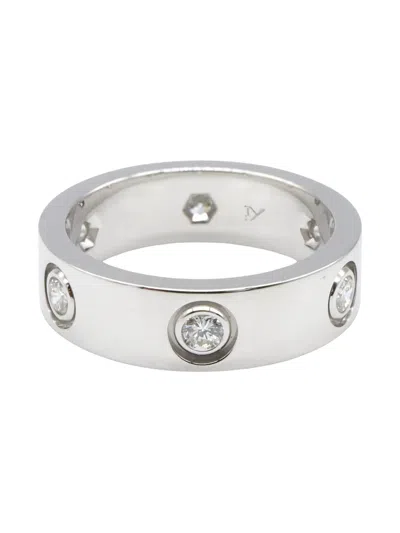 Pre-owned Cartier 2010s Love Diamond Ring In Silver