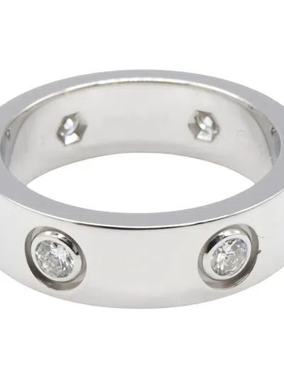 Pre-owned Cartier 2010s Love Diamond Ring In Silver