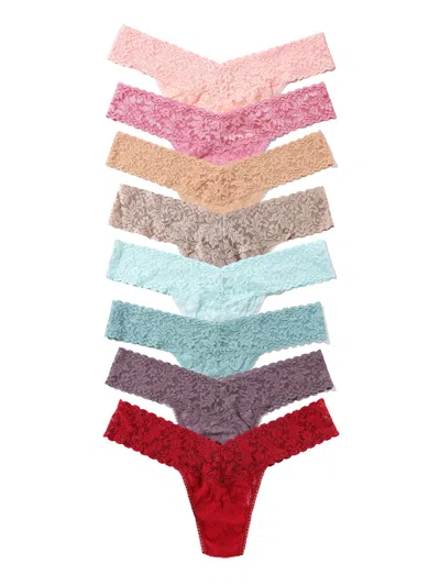 Hanky Panky 8 Pack 4911® Signature Lace® Low Rise Thong Black Friday In Multi