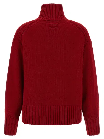 Guest In Residence Cozy Turtleneck Ribbed Sweater In Red