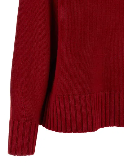 Guest In Residence Cozy Turtleneck Ribbed Sweater In Red