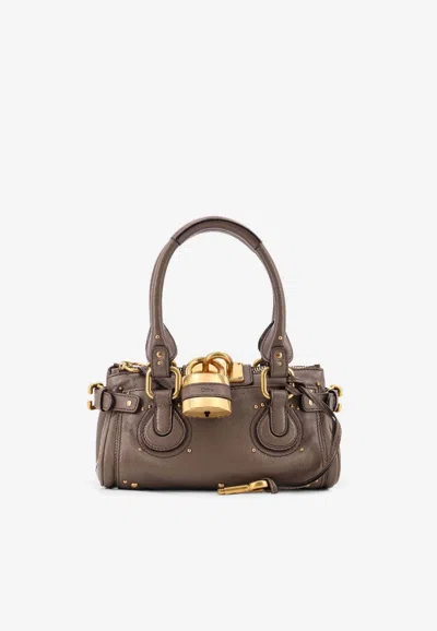 Chloé Paddington Leather Shoulder Bag In Brown
