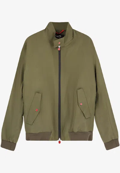 Kiton Ciro Paone Zip-up Bomber Jackets In Green